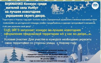 Внимание! Конкурс среди жителей села Уолбут на лучшее новогоднее украшение своего двора.